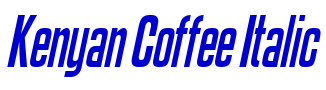 Kenyan Coffee Italic font